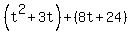 %28t%5E2%2B3t%29%2B%288t%2B24%29