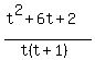 %28t%5E2%2B6t%2B2%29%2F%28t%28t%2B1%29%29