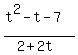 %28t%5E2-t-7%29%2F%282%2B2t%29+
