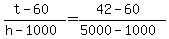 %28t+-+60%29+%2F+%28h+-+1000%29+=+%2842+-+60%29+%2F+%285000+-+1000%29