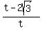 %28t-2sqrt%283%29%29%2Ft