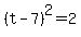 %28t-7%29%5E2+=+2