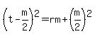 %28t-m%2F2%29%5E2=rm%2B%28m%2F2%29%5E2