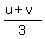 %28u%2Bv%29%2F3