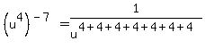 %28u%5E4%29%5E%28-7%29+=+1%2Fu%5E%284%2B4%2B4%2B4%2B4%2B4%2B4%29