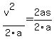 %28v%5E2%29%2F2a+=+2as%2F2a