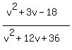 %28v%5E2%2B3v-18%29%2F%28v%5E2%2B12v%2B36%29