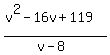 %28v%5E2-16v%2B119%29%2F%28v-8%29