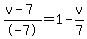 %28v-7%29%2F-7=1-v%2F7
