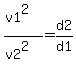 %28v1%5E2%29%2F%28v2%5E2%29=d2%2Fd1