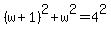 %28w%2B1%29%5E2%2Bw%5E2=4%5E2