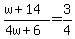 %28w%2B14%29%2F%284w%2B6%29=3%2F4
