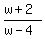 %28w%2B2%29%2F%28w-4%29