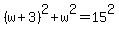 %28w%2B3%29%5E2%2Bw%5E2=15%5E2