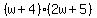 %28w%2B4%29%282w%2B5%29
