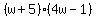 %28w%2B5%29%284w-1%29