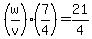 %28w%2Fv%29%287%2F4%29+=+21%2F4