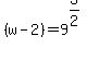 %28w-2%29=9%5E%283%2F2%29
