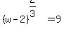 %28w-2%29%5E%282%2F3%29=9