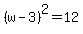 %28w-3%29%5E2=12