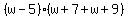 %28w-5%29%2A%28w%2B7%2Bw%2B9%29