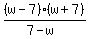 %28w-7%29%2A%28w%2B7%29%2F%287-w%29