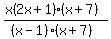 %28x%282x%2B1%29%28x%2B7%29%29%2F%28%28x-1%29%28x%2B7%29%29