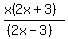 %28x%282x%2B3%29%29+%2F+%28%282x-3%29%29