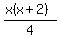 %28x%28x%2B2%29%29%2F4