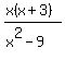 %28x%28x%2B3%29%29%2F%28x%5E2-9%29