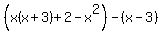 %28x%28x%2B3%29%2B2-x%5E2%29-%28x-3%29%29%2F%28%28x-3%29%28x%2B3%29%29=0