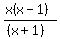 %28x%28x-1%29%29%2F%28%28x%2B1%29%29