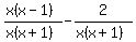 %28x%28x-1%29%29%2F%28x%28x%2B1%29%29+-+2%2F%28x%28x%2B1%29%29