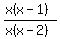 %28x%28x-1%29%29%2F%28x%28x-2%29%29