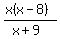 %28x%28x-8%29%29%2F%28x%2B9%29