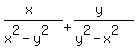 %28x%29%2F%28x%5E2+-+y%5E2%29+%2B+%28y%29%2F%28y%5E2+-+x%5E2%29