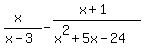 %28x%29%2F%28x-3%29-%28x%2B1%29%2F%28x%5E2%2B5x-24%29