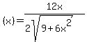 %28x%29=12x%2F%282sqrt%289%2B6x%5E2%29%29
