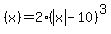%28x%29=2%28abs%28x%29-10%29%5E3