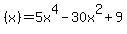 %28x%29=5x%5E4-30x%5E2+%2B9