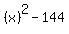 %28x%29%5E2-144