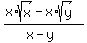 %28x%2Asqrt%28x%29-x%2Asqrt%28y%29%29%2F%28x-y%29