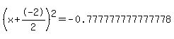 %28x%2B-2%2F2%29%5E2+=+-0.777777777777778