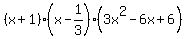 %28x%2B1%29%28x-1%2F3%29%283x%5E2-6x%2B6%29