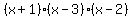 %28x%2B1%29%28x-3%29%28x-2%29