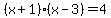 %28x%2B1%29%28x-3%29=4