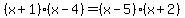 %28x%2B1%29%28x-4%29=%28x-5%29%28x%2B2%29