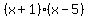 %28x%2B1%29%28x-5%29
