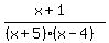 %28x%2B1%29%2F%28%28x%2B5%29%28x-4%29%29