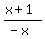 %28x%2B1%29%2F%28-x%29